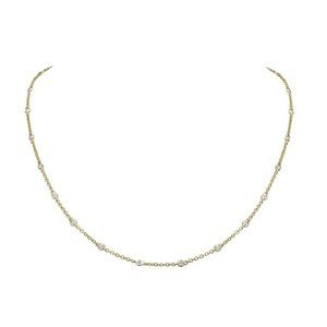 Necklace in Yellow Gold set with Diamonds